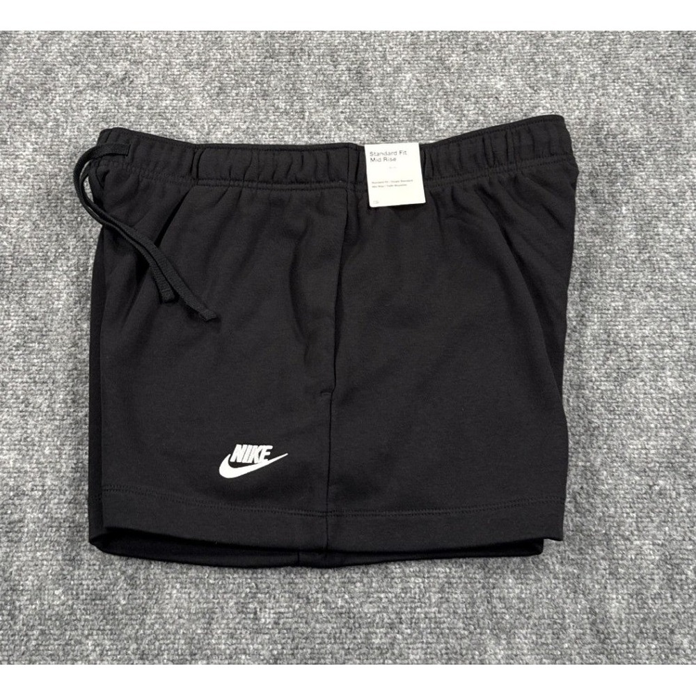 Nike Club Fleece Shorts Womens Large Black Sportswear Sweat Shorts NWT